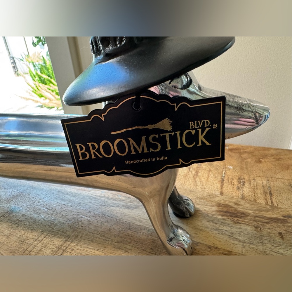Broomstick Blvd. Pewter Halloween Dachshund Witch Dish